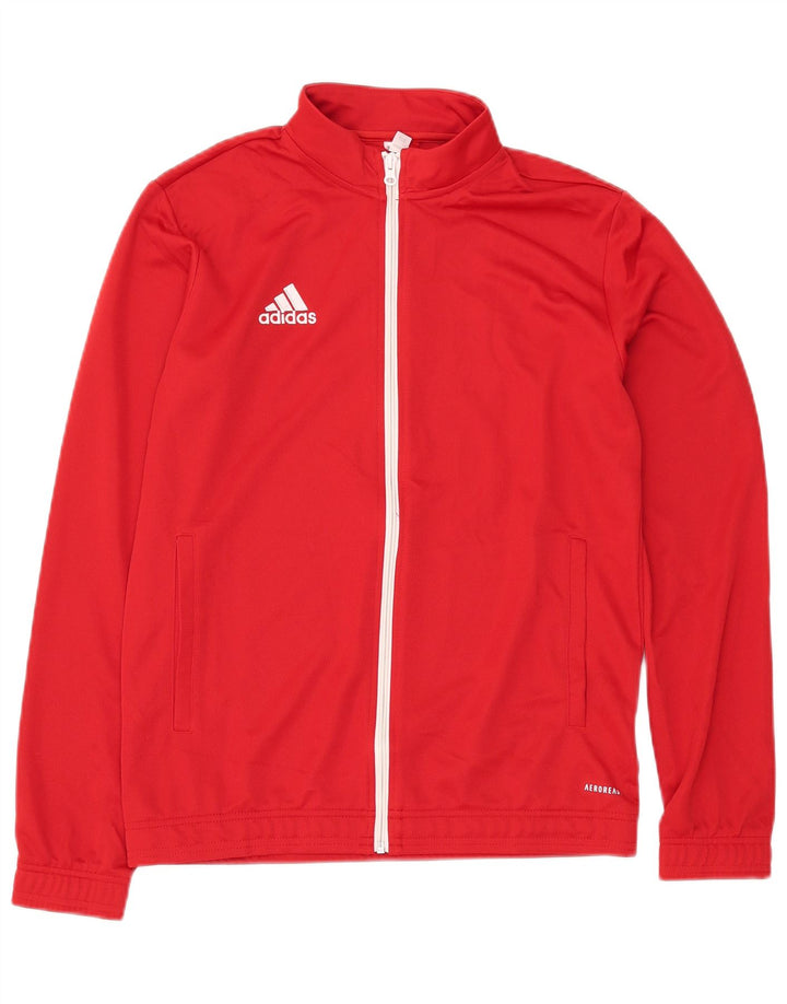 Adidas Hombre Aeroready Chándal Top Chaqueta Mediano Rojo Poliéster