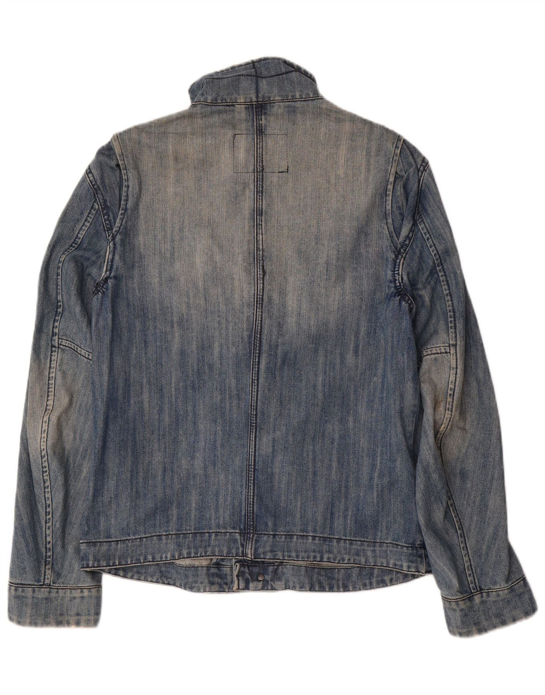 Vintage hombres chaqueta de mezclilla Reino Unido 38 azul medio