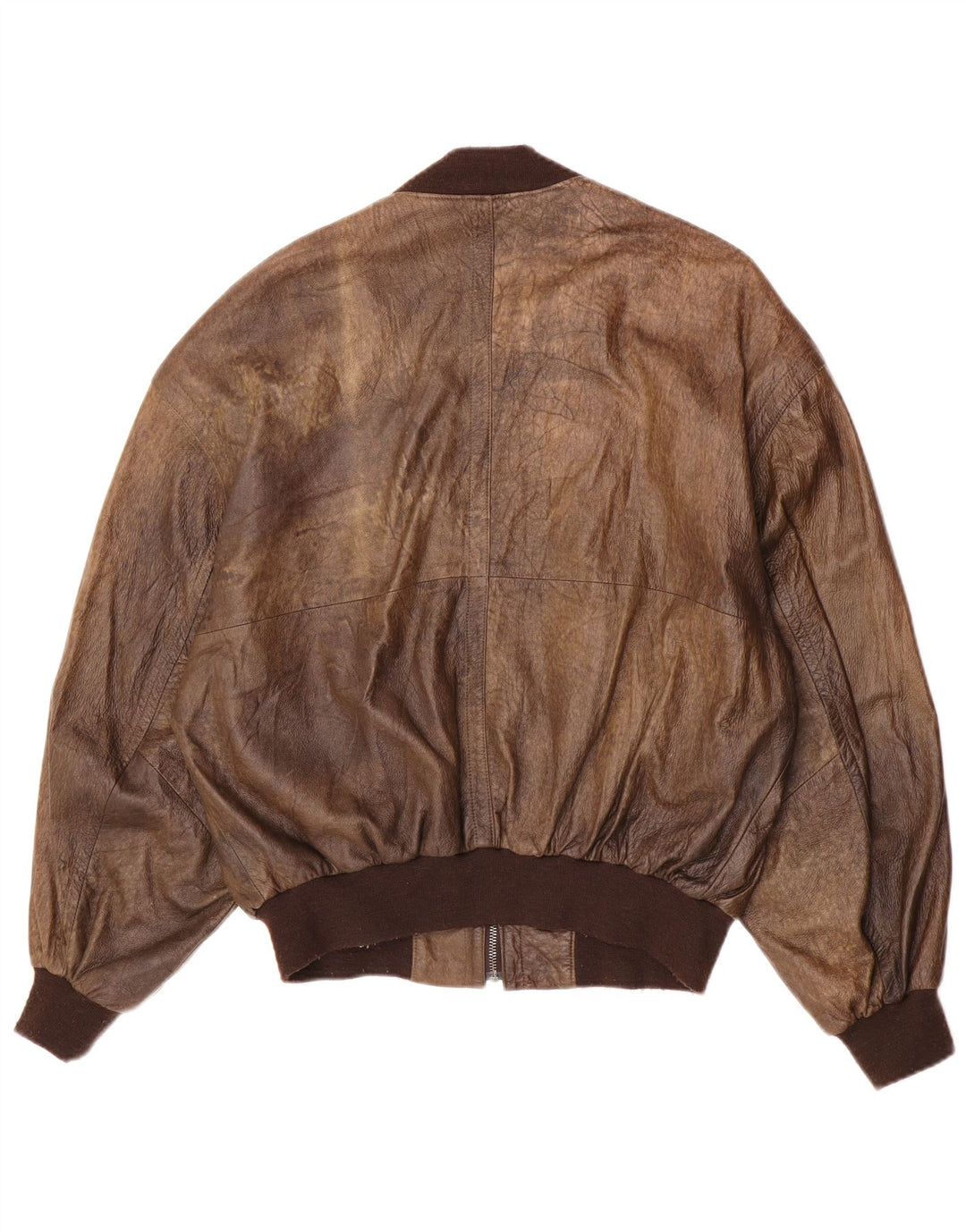 Stadler Chaqueta Bomber de Cuero para Hombre EU 40 Grande Marrón