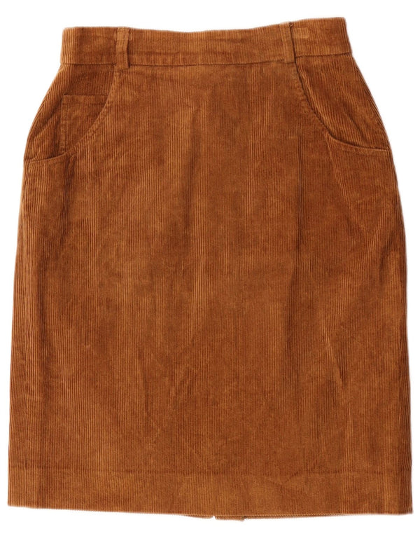 Max Mara Falda de pana de fin de semana para mujer UK 12 Medium W28 Algodón marrón