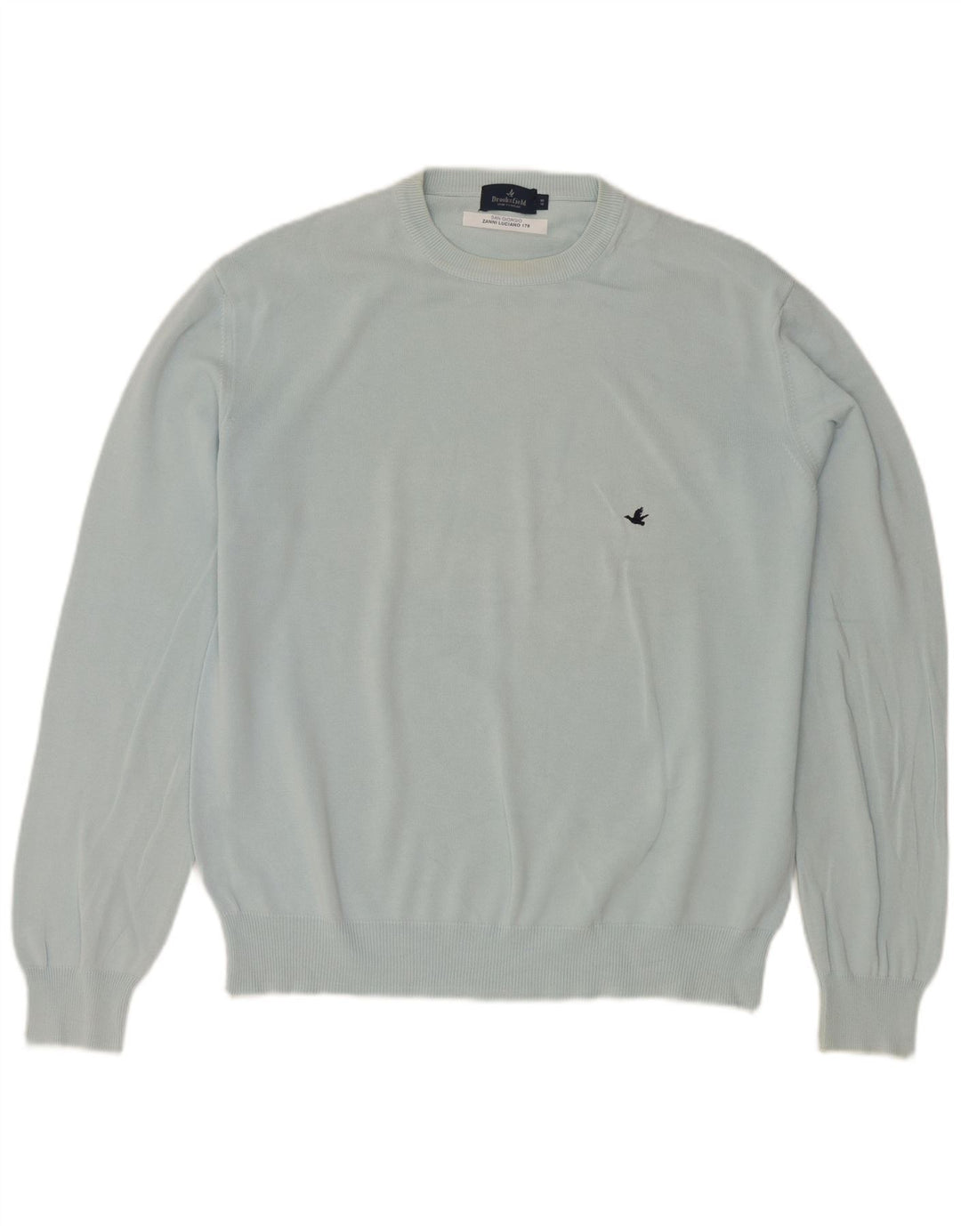 Brooksfield Jersey de cuello redondo para hombre IT 48 Azul medio