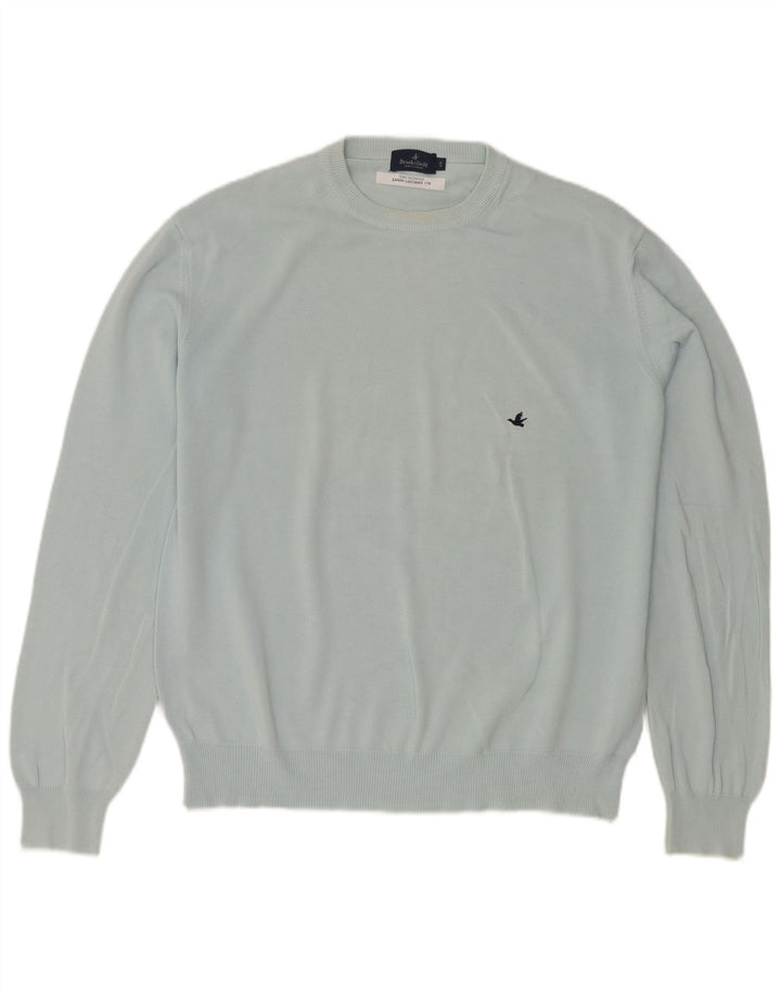 Brooksfield Jersey de cuello redondo para hombre IT 48 Azul medio