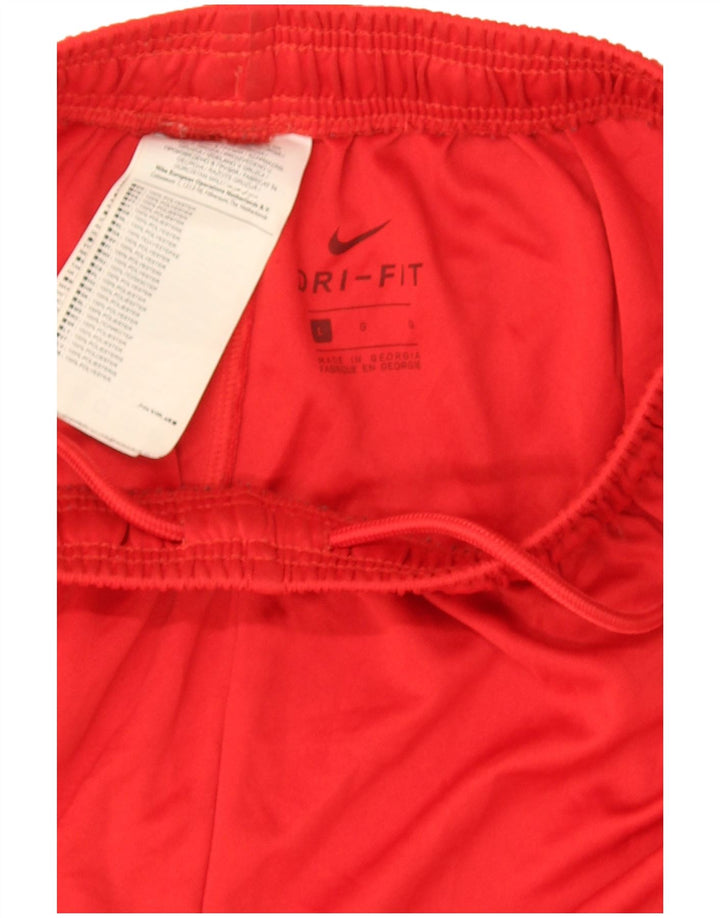 Nike - Pantalones cortos deportivos Dri Fit para hombre, poliéster rojo grande