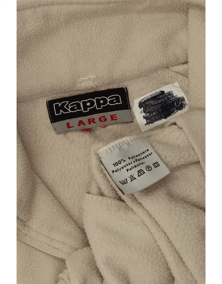 Kappa Chaqueta polar para hombre UK 40 Large Beige Poliéster