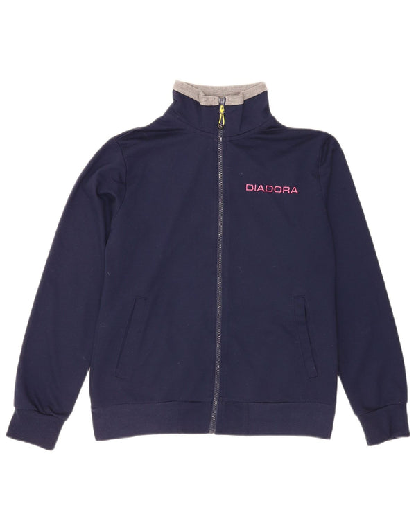 Diadora Chaqueta de chándal para mujer, talla 44, talla mediana, color azul marino