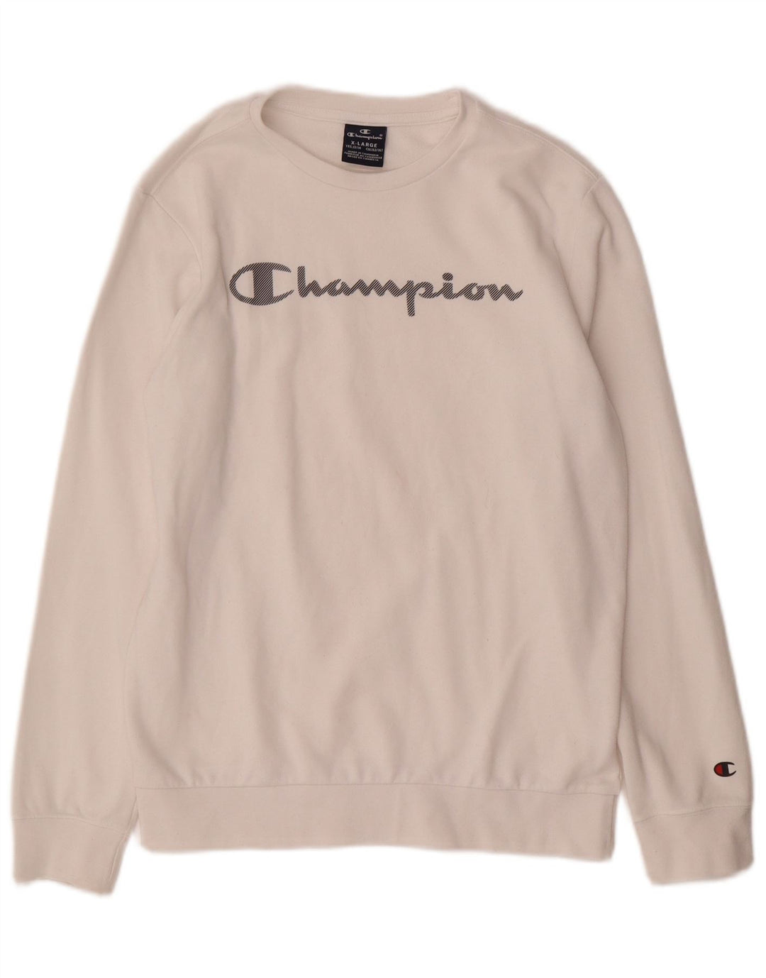 CHAMPION Boys Graphic Sweatshirt Jumper 13-14 Years XL White