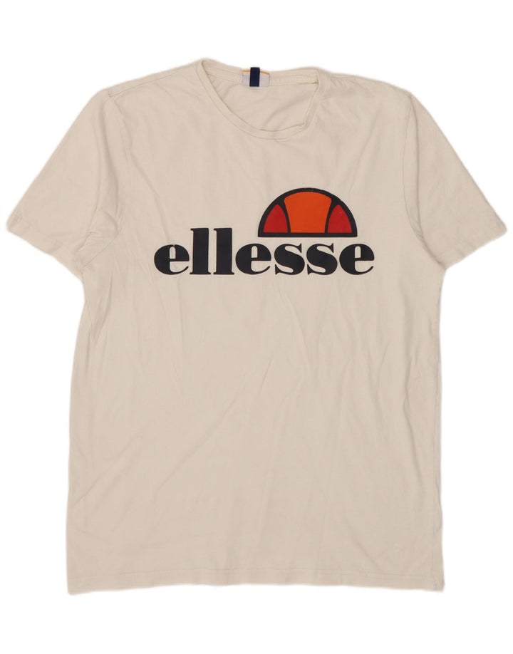 Ellesse - Camiseta gráfica para hombre, talla grande, color blanco