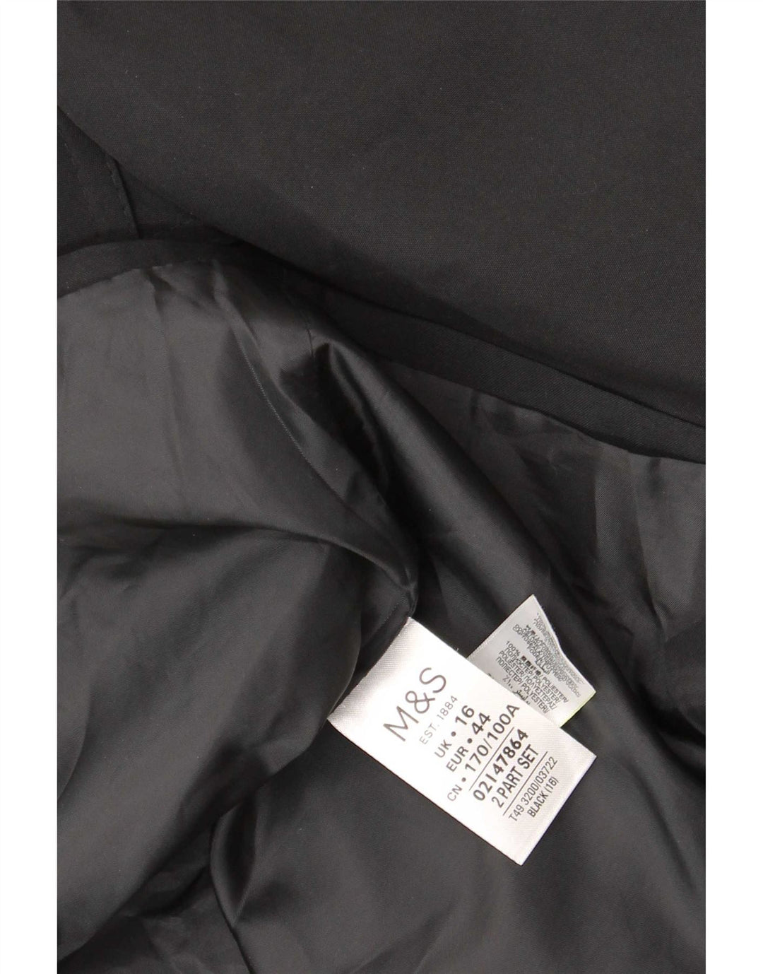 Marks & Spencer Gabardina para mujer UK 46 Grande Poliéster negro