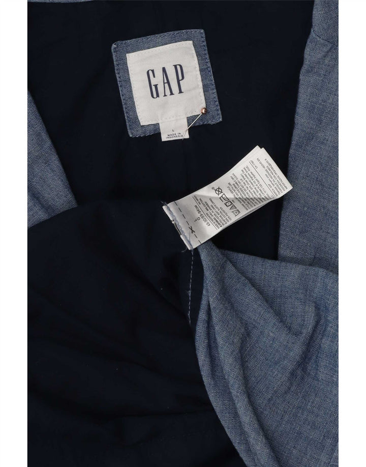 Gap Chaqueta tipo blazer de 2 botones para hombre UK 40 Grande Algodón azul