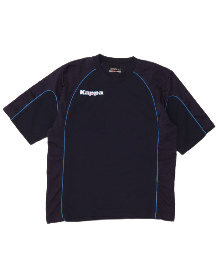 Kappa Camiseta gráfica para hombre Top Small Azul marino Poliéster