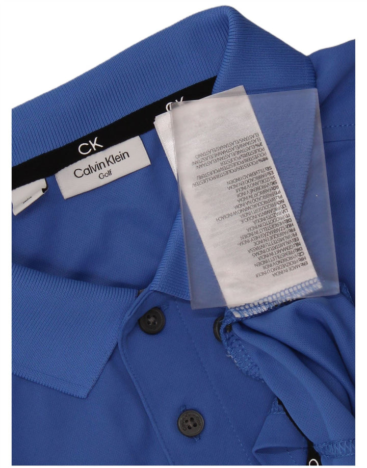 CALVIN KLEIN Polo gráfico para hombre Poliéster azul medio