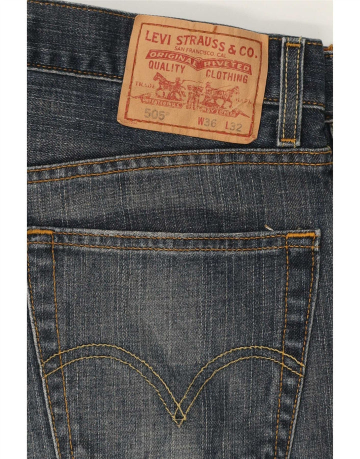 Levi's Vaqueros rectos de corte regular 505 para hombre W36 L29 Algodón azul