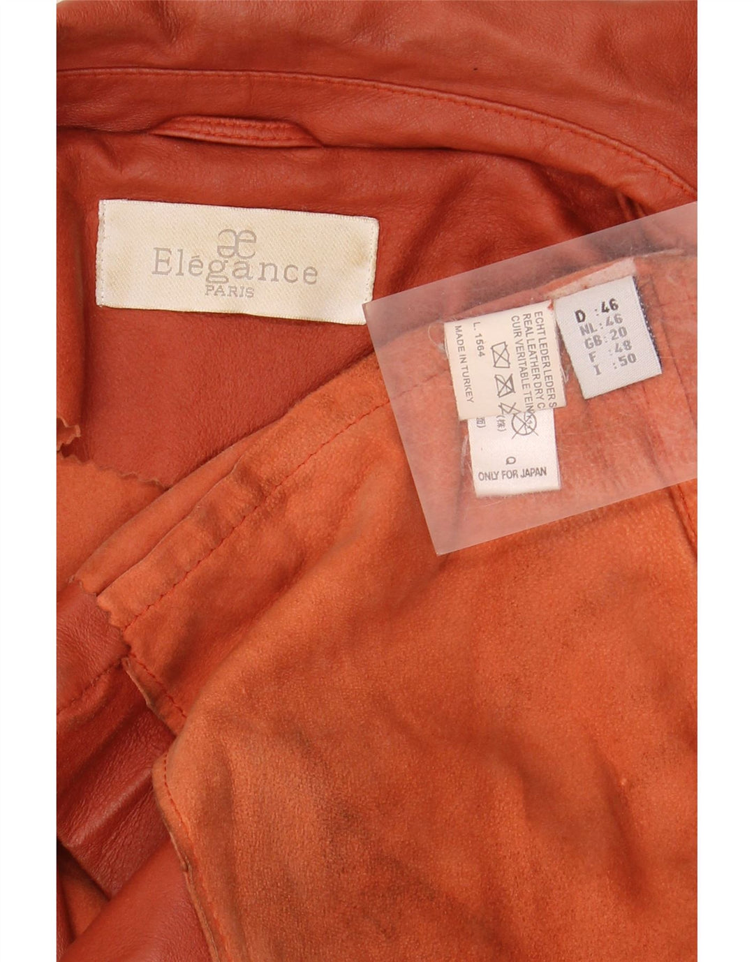 ELEGANCE PARIS Chaqueta tipo blazer de 2 botones para mujer UK 20 2XL Cuero marrón