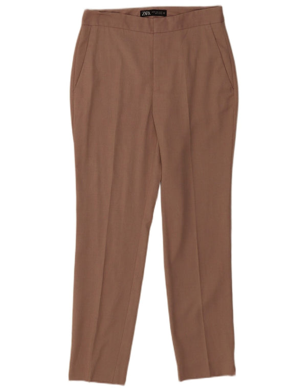 Zara Mujer Pantalón Chino Slim EU 34 2XS W24 L25 Marrón Poliéster