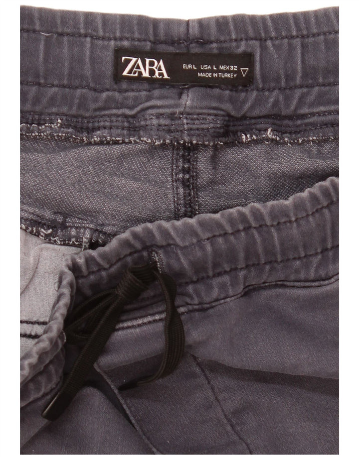 Zara Mens Chino Shorts Grande W32 Azul Marino