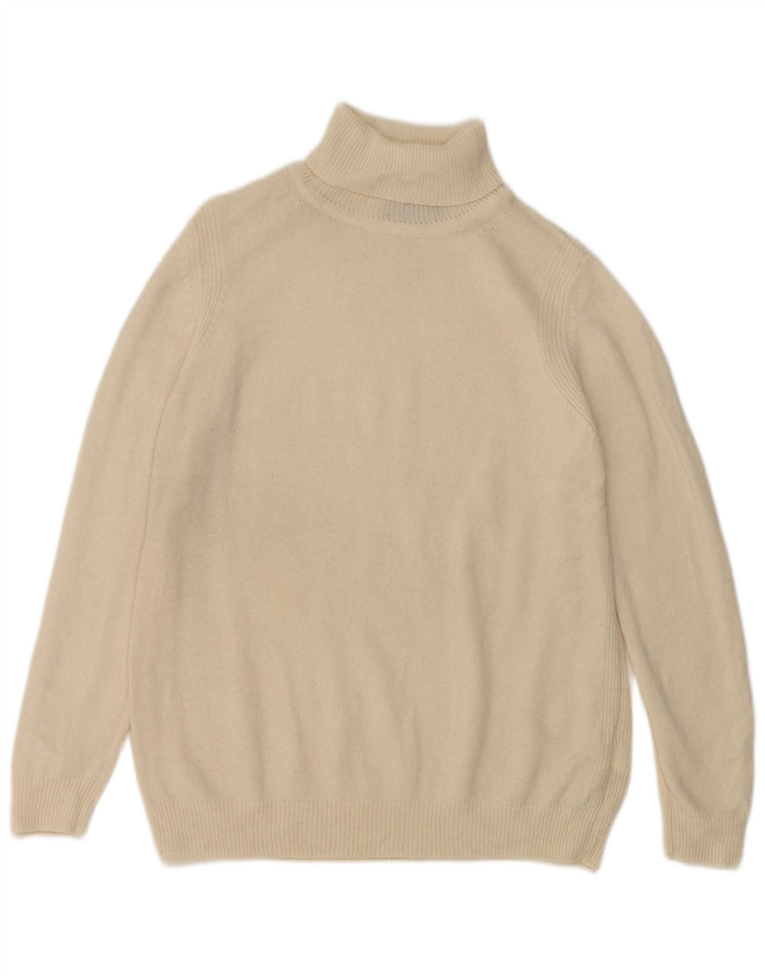 Marks & Spencer Suéter tipo jersey con cuello vuelto para mujer Reino Unido 46 Grande Lana blanca