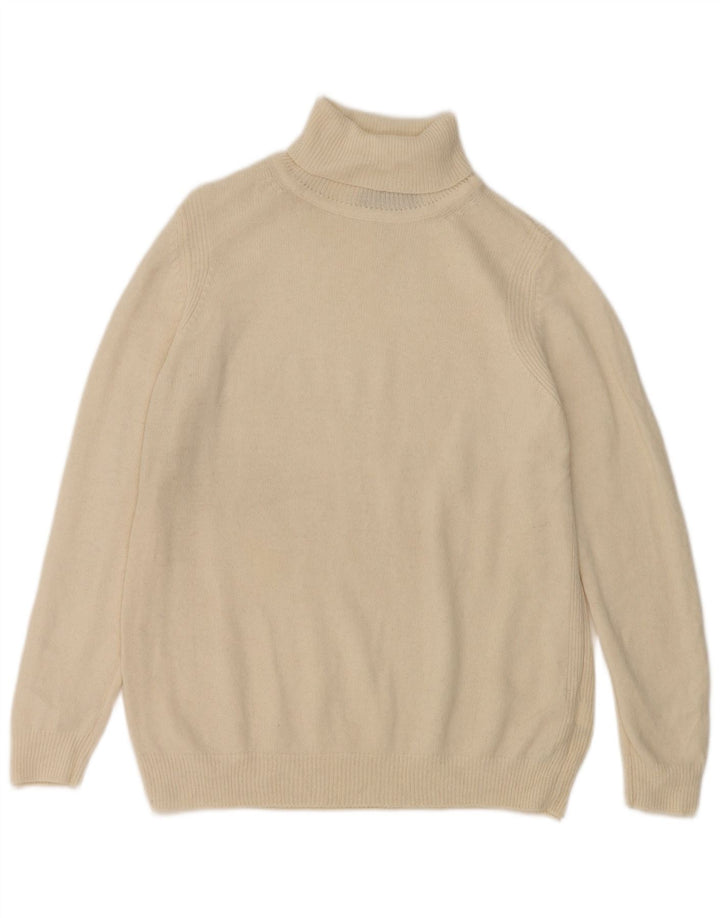 Marks & Spencer Suéter tipo jersey con cuello vuelto para mujer Reino Unido 46 Grande Lana blanca