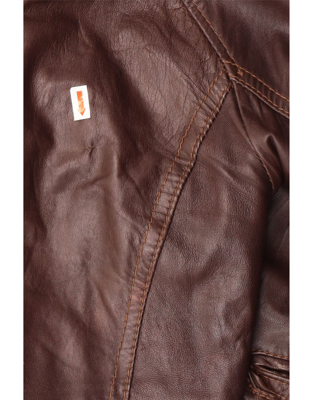 Sandro Ferrone Chaqueta Corta de Cuero para Mujer UK 40 XL Marrón