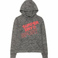 Superdry Jersey con capucha gráfica para mujer Reino Unido 40 Poliéster moteado gris medio