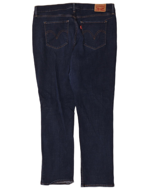 Levi's Jeans rectos de cintura alta para mujer US 16 2XL W33 L30 Azul marino