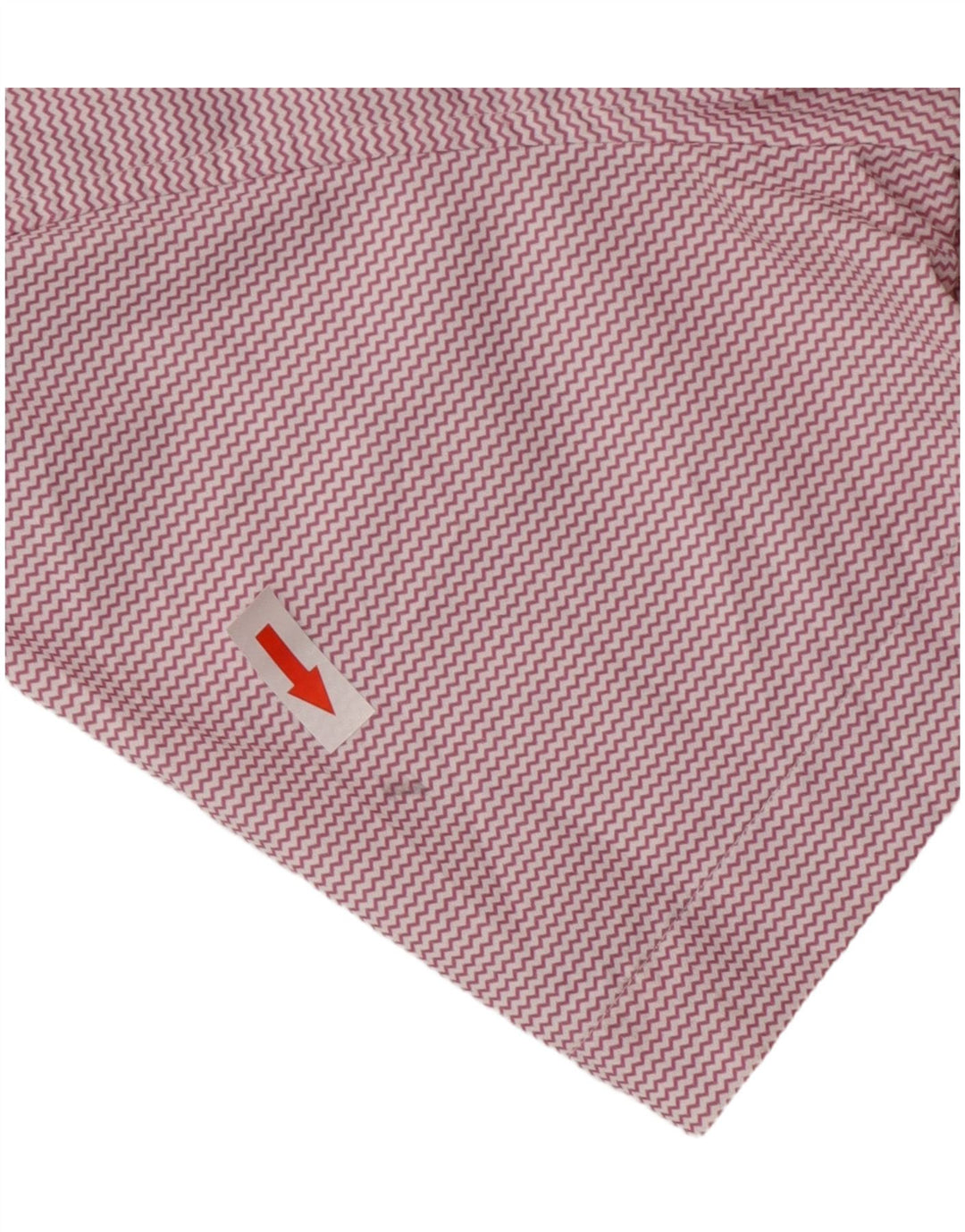 BONOBOS Camisa de manga corta a medida para hombre, nailon Chevron rosa pequeño