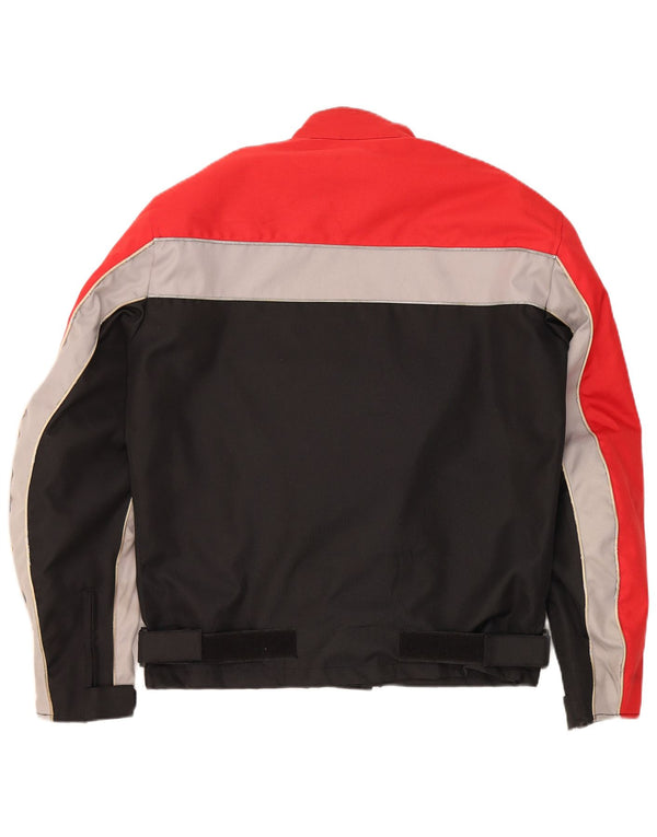 Vintage hombres Racer chaqueta Reino Unido 36 pequeño bloque de color rojo