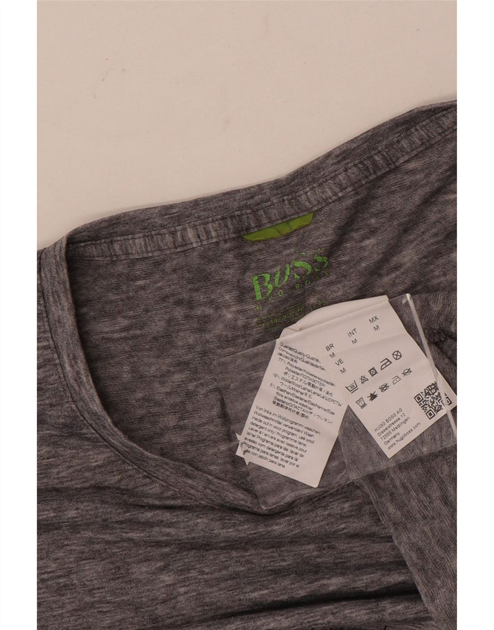 Camiseta Hugo Boss Hombre Top Gris Medio Poliéster Geométrico