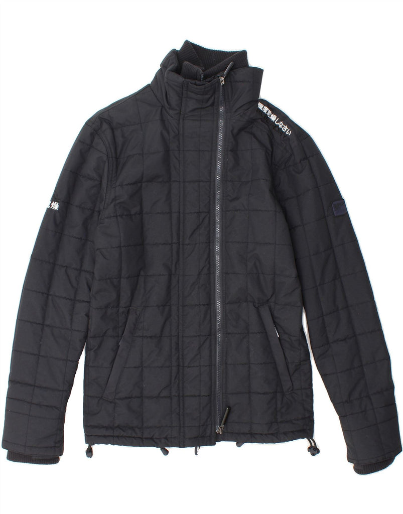 SUPERDRY Mens Windcheater Padded Jacket XS Black Nylon Vintage Superdry and Second-Hand Superdry from Messina Hembry 