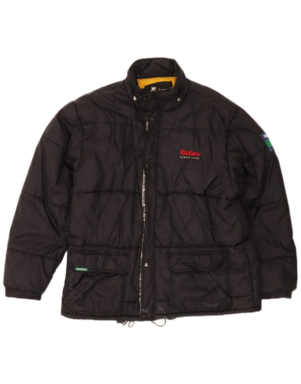 Kickers Chaqueta acolchada para hombre UK 38 Medium Black Nylon