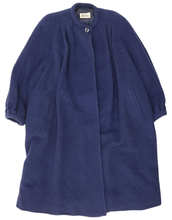 Abrigo Herno Mujer Oversize IT 42 Lana Azul Medio