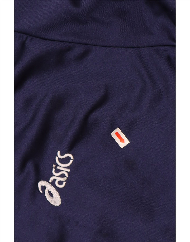 ASICS Hombre Graphic Chándal Top Jacket XL Azul Marino Colorblock Poliamida