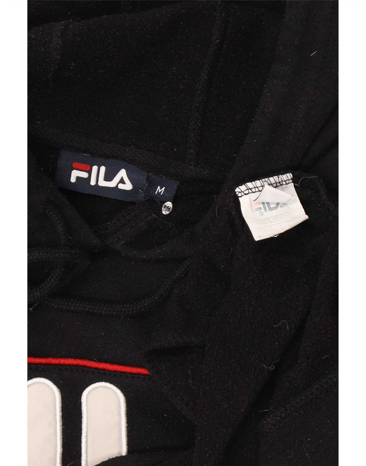 Fila Hombre Gráfico Sudadera Con Capucha Jersey Mediano Negro Rayas Poliéster