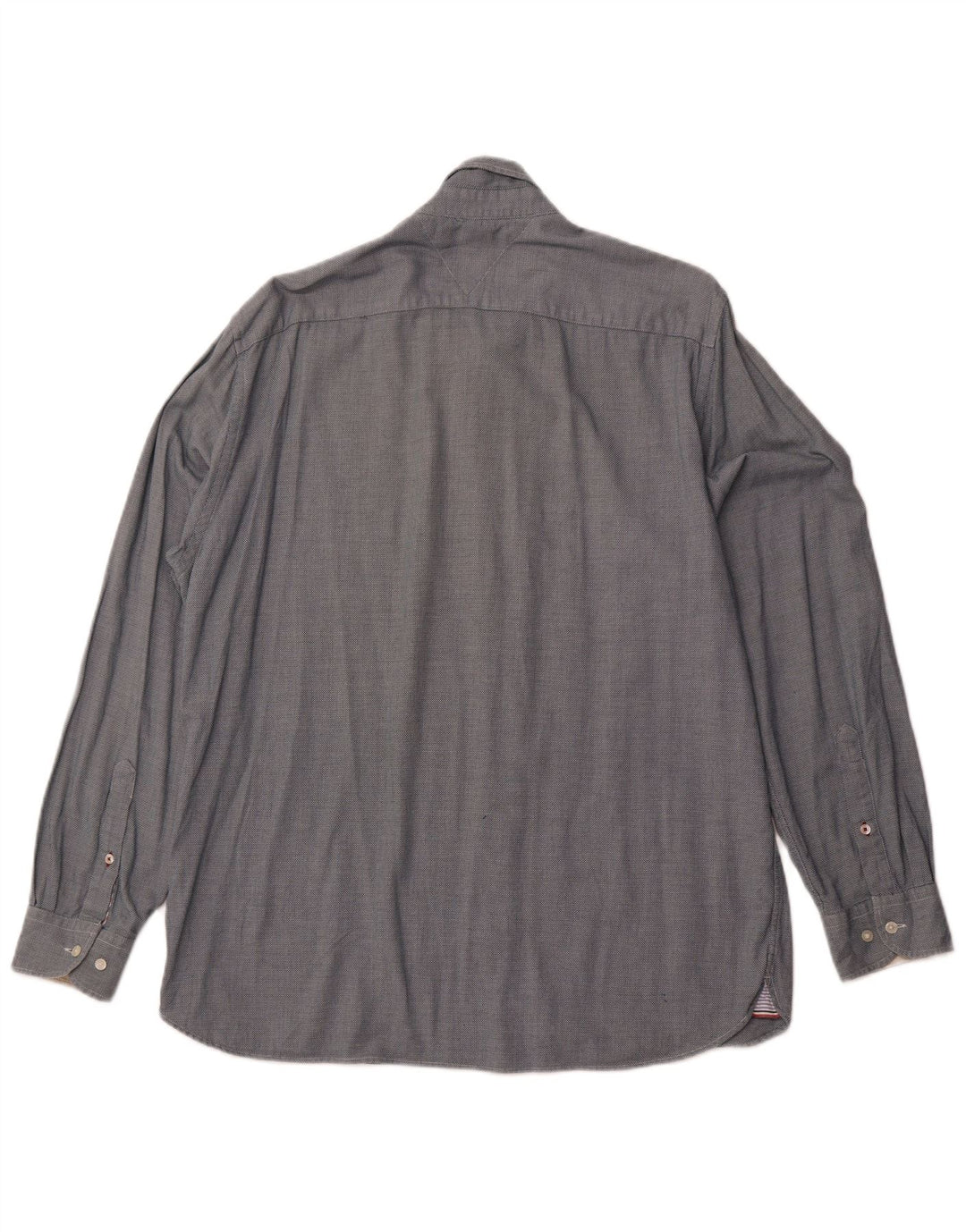 TOMMY HILFIGER Camisa de corte regular para hombre XL Algodón con lunares grises