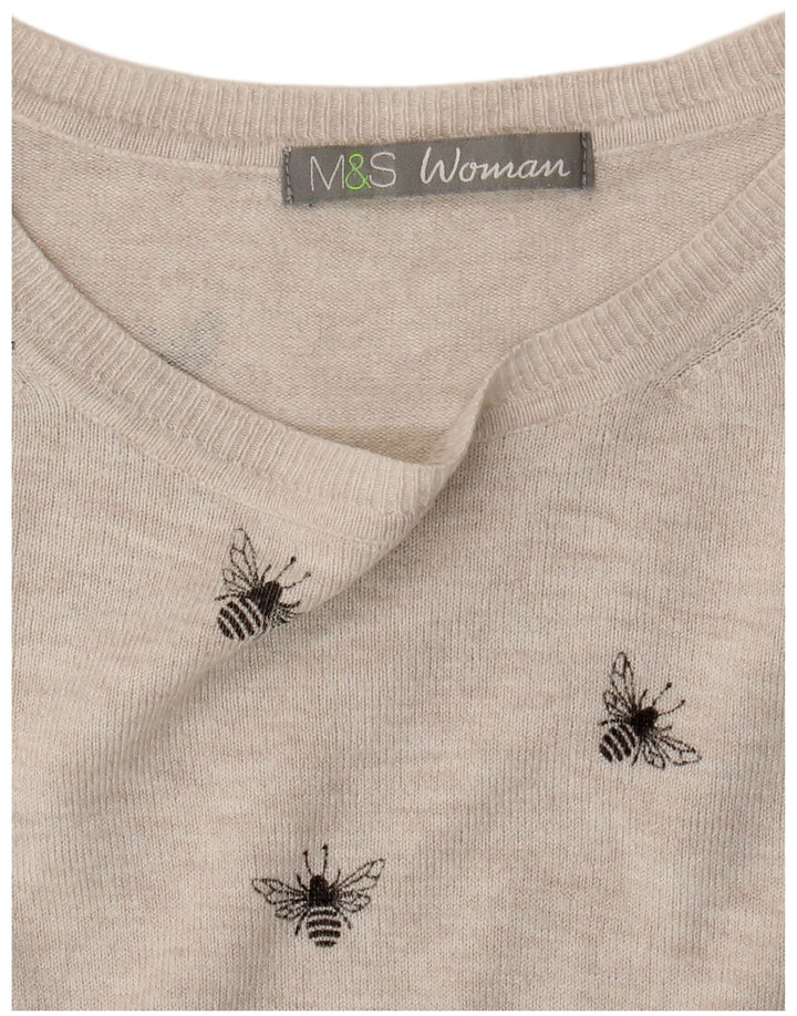 Marks & Spencer Jersey con Cuello Barco para Mujer UK 8 Small Gris