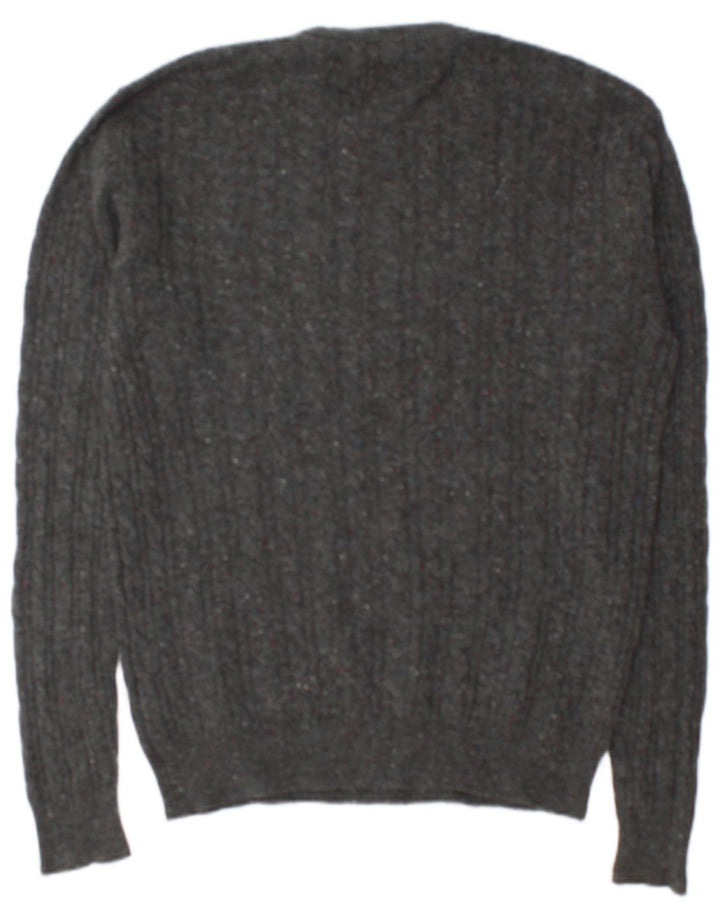 Jack Wills Jersey The Marlow con cuello redondo para hombre, color gris medio moteado