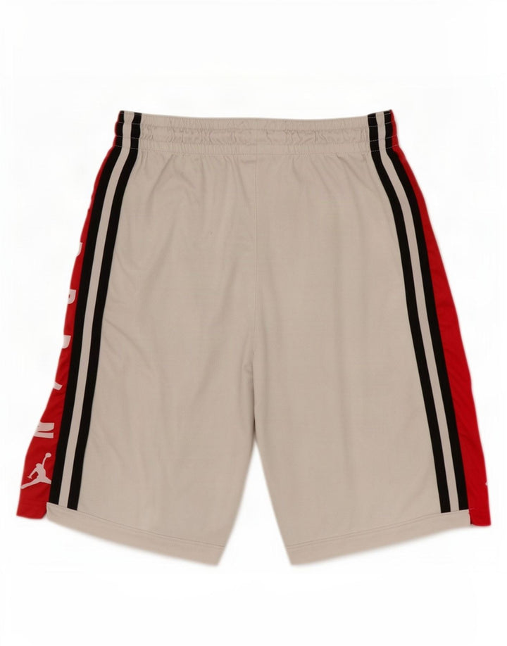 Shorts deportivos con estampado Jordan para hombre Poliéster color block blanco mediano