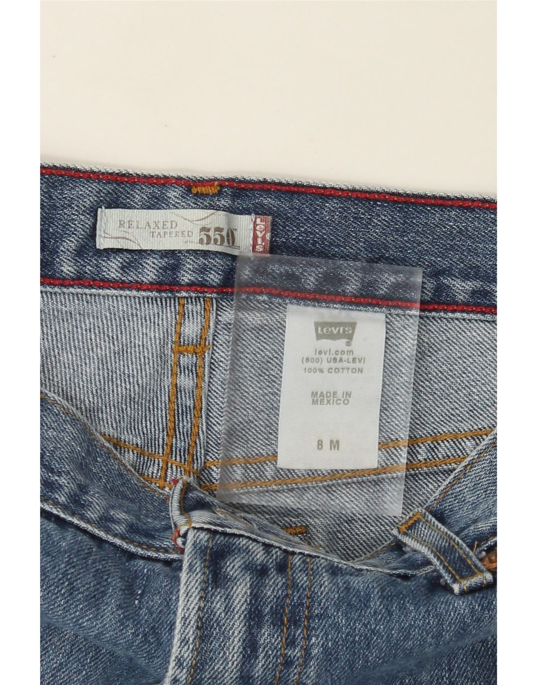 LEVI'S Jeans cónicos de ajuste relajado 550 para mujer US 8 Medium W28 L30 Azul