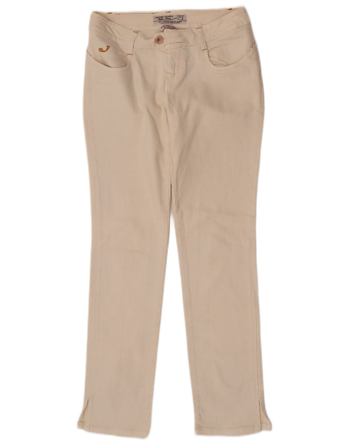 Jacob Cohen Vaqueros ajustados para mujer W28 L30 Algodón beige