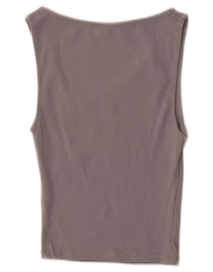 Zara Mujer Crop Vest Top UK 8 Small Gris