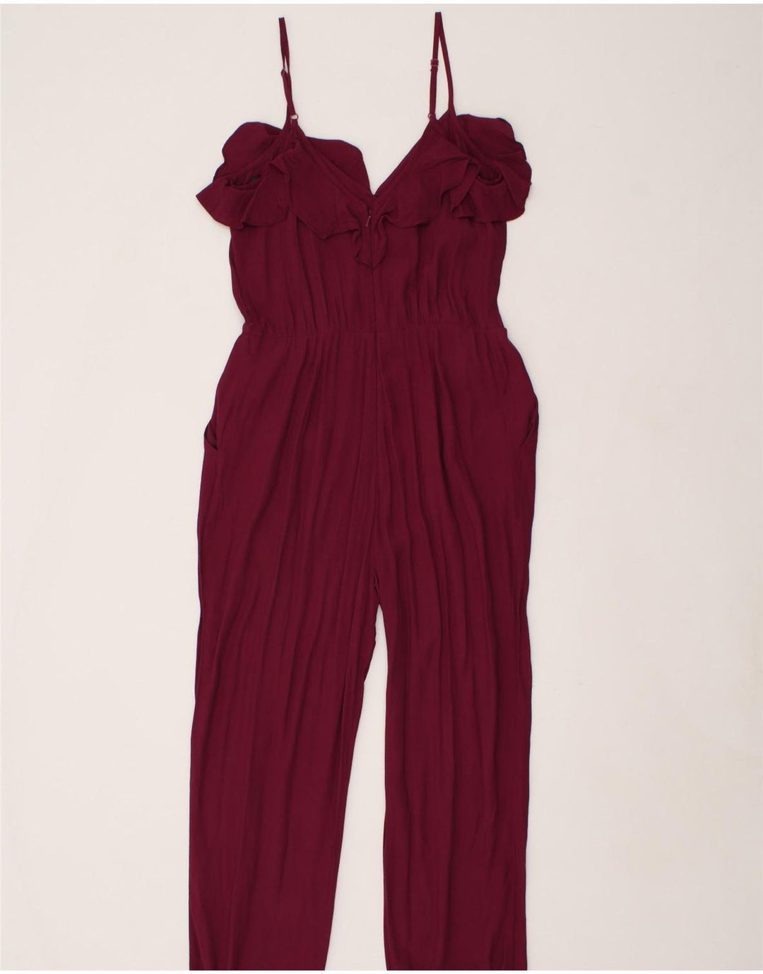 WAREHOUSE Womens Jumpsuit UK 10 Small Maroon Vintage Warehouse and Second-Hand Warehouse from Messina Hembry 