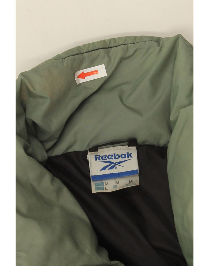 Reebok Chaqueta acolchada holgada para hombre UK 38 Medium Black Nylon