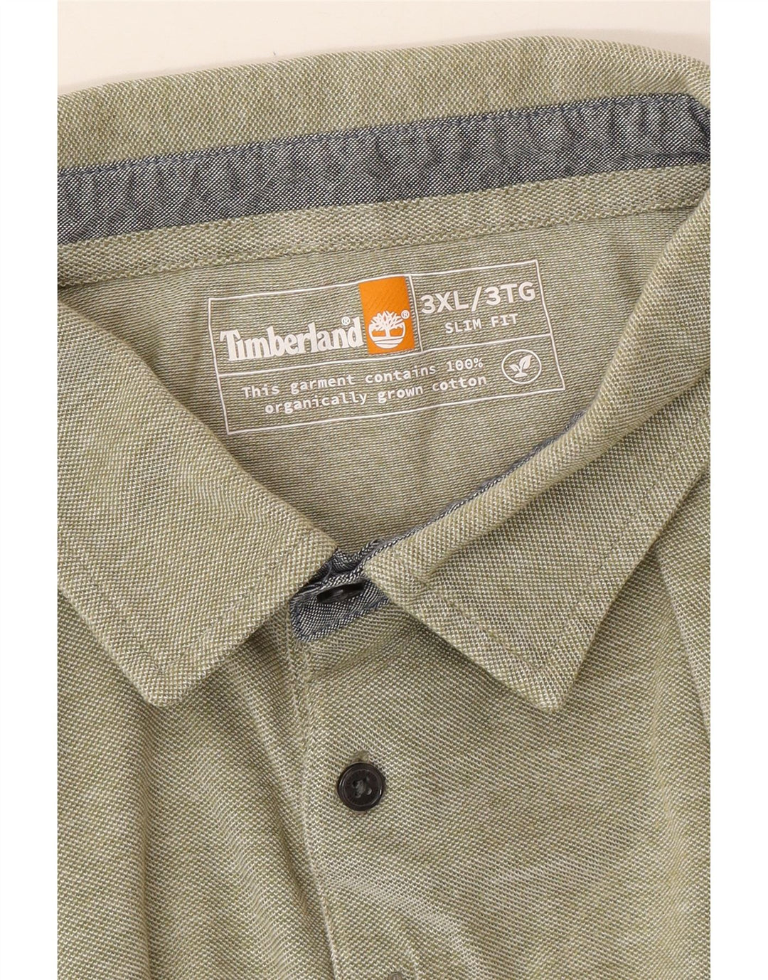 TIMBERLAND Polo Slim Fit para Hombre 3XL Algodón Verde