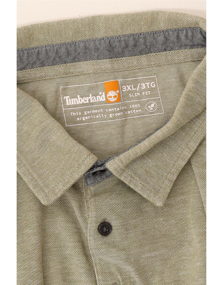 TIMBERLAND Polo Slim Fit para Hombre 3XL Algodón Verde