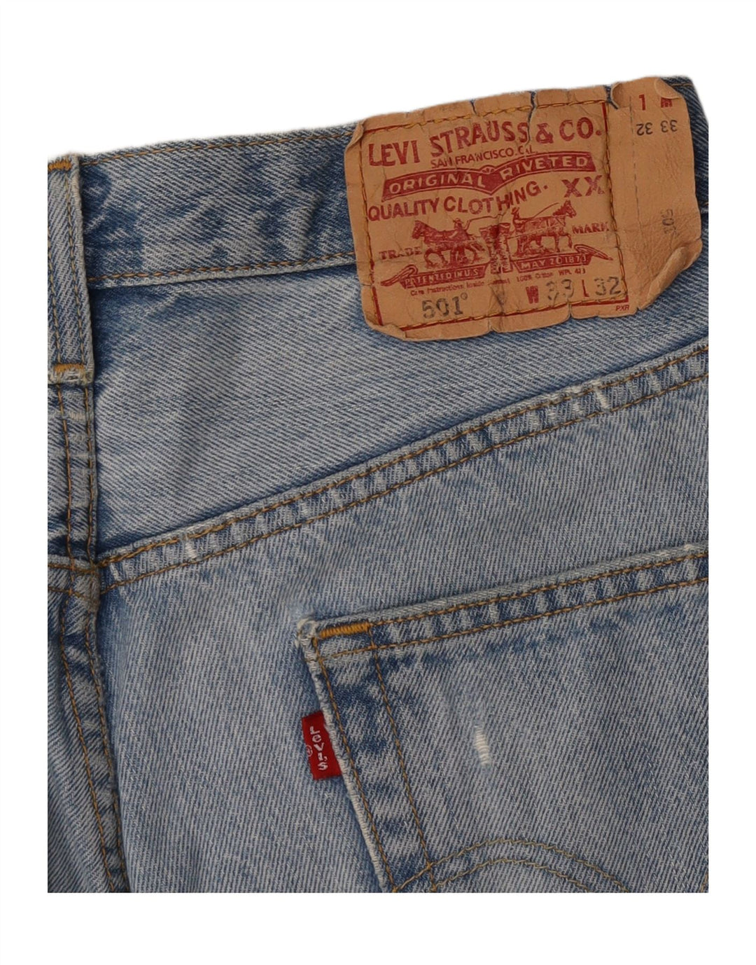 Levi's Falda Vaquera Desgastada 501 para Mujer W33 Azul Grande