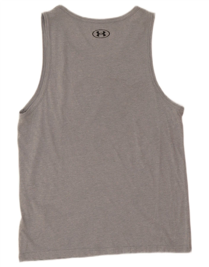Under Armour Camiseta sin mangas con gráfico de algodón gris medio para hombre