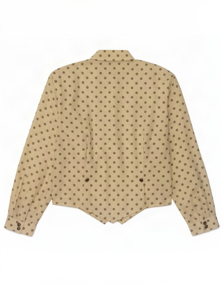 Swish Blusa tipo camisa extragrande para mujer UK 10 Poliéster de lunares amarillos pequeños