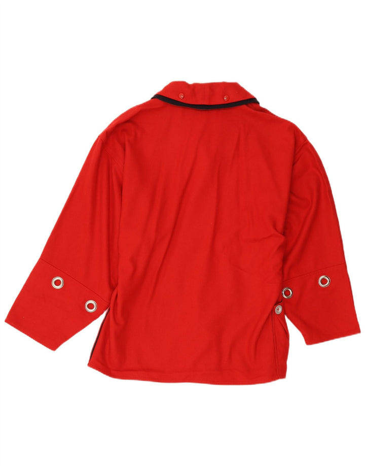 Chaqueta bomber vintage para mujer IT 44 Lana roja mediana