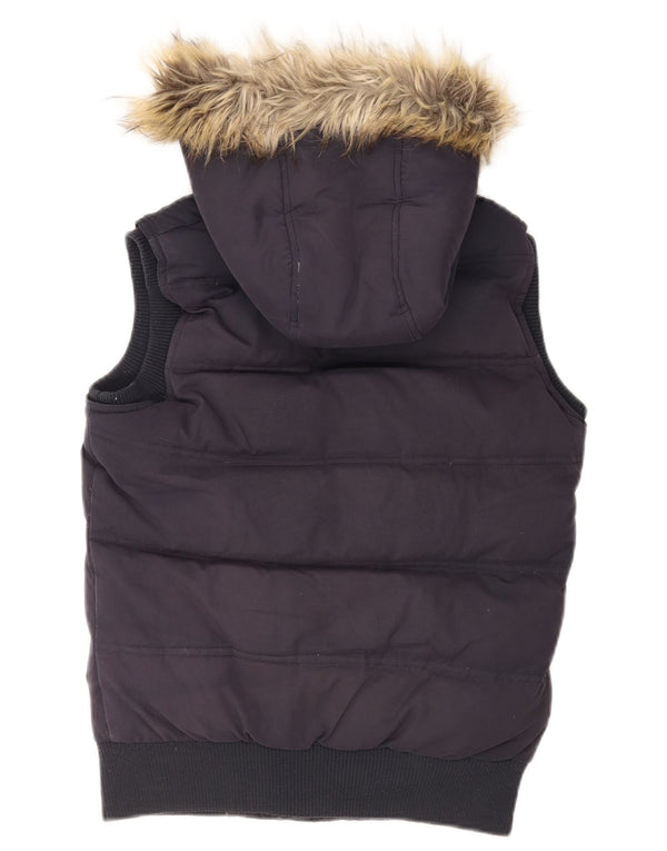 Chaleco acolchado con capucha para mujer Fat Face UK 8 Small Poliéster azul marino