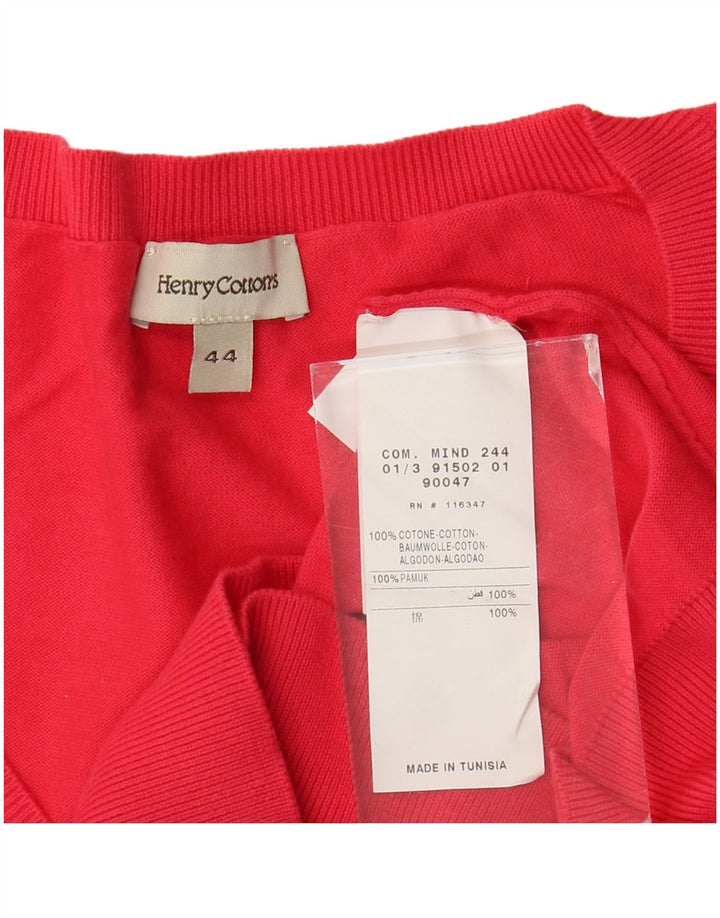Henry s Jersey de Manga Corta con Cuello en V para Mujer IT 44 Medium Red