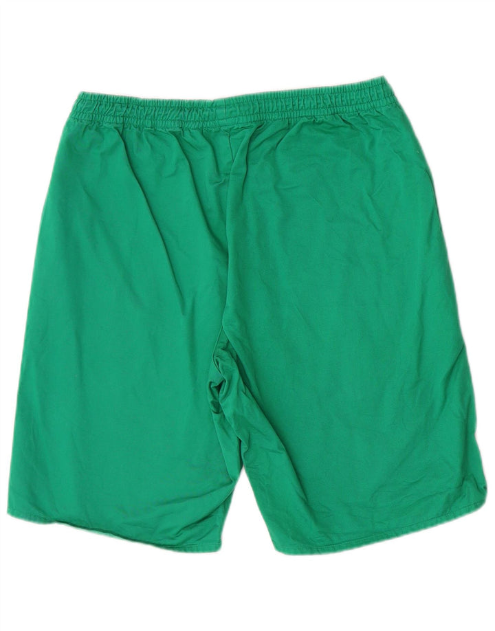 Benetton Hombre Shorts Deportivos Gráficos De Algodón Verde Medio